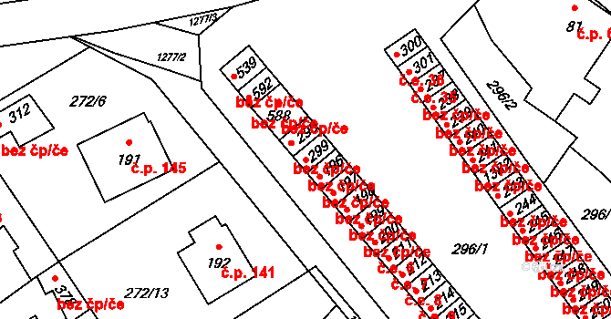 Jarošov nad Nežárkou 50288784 na parcele st. 299 v KÚ Jarošov nad Nežárkou, Katastrální mapa