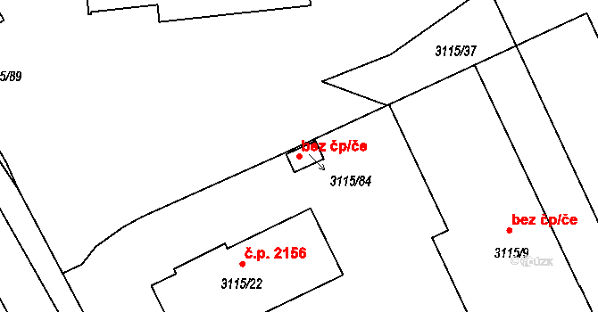 Boskovice 83916784 na parcele st. 3115/84 v KÚ Boskovice, Katastrální mapa