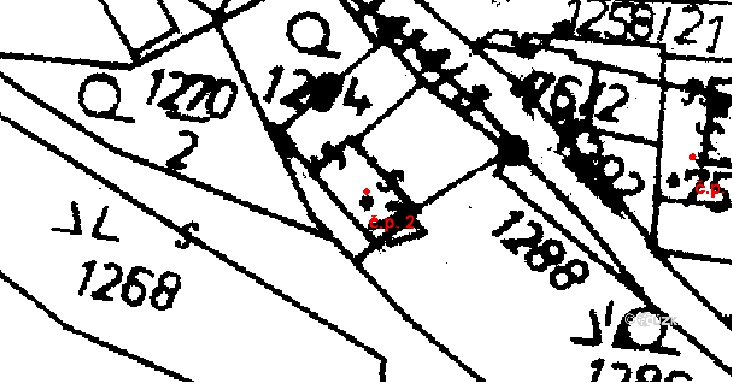 Milčice 2, Kraselov na parcele st. 77 v KÚ Kraselov, Katastrální mapa