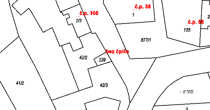 Plumlov 100985785 na parcele st. 239 v KÚ Žárovice, Katastrální mapa