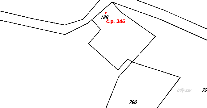 Morávka 345, Katastrální mapa
