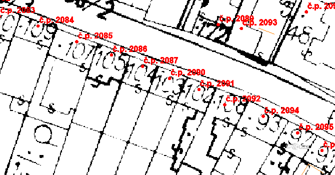 Podlusky 2090, Roudnice nad Labem na parcele st. 103 v KÚ Podlusky, Katastrální mapa