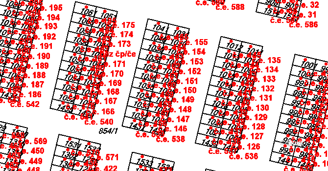 Řetenice 149, Teplice na parcele st. 1025 v KÚ Teplice-Řetenice, Katastrální mapa