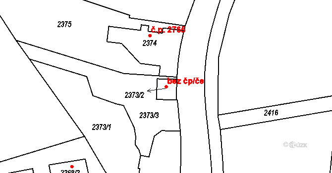 Praha 40432785 na parcele st. 2373/2 v KÚ Dejvice, Katastrální mapa