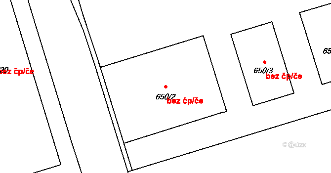 Opava 42961785 na parcele st. 650/2 v KÚ Komárov u Opavy, Katastrální mapa