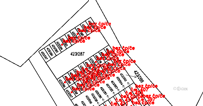 Nýřany 45773785 na parcele st. 423/279 v KÚ Kamenný Újezd u Nýřan, Katastrální mapa