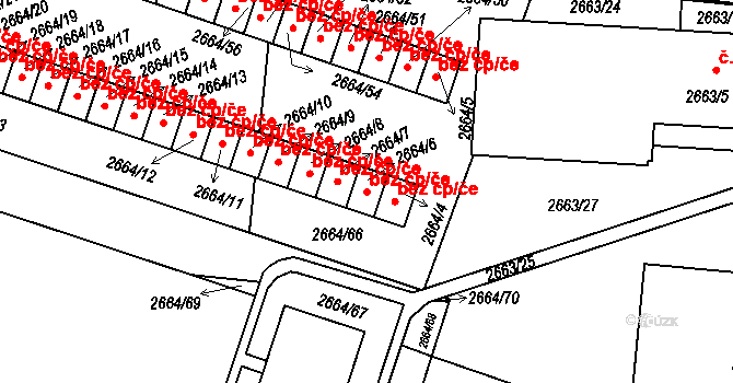 Holešov 47584785 na parcele st. 2664/6 v KÚ Holešov, Katastrální mapa