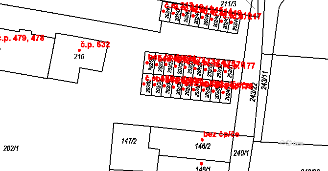 Plumlov 49702785 na parcele st. 202/34 v KÚ Plumlov, Katastrální mapa