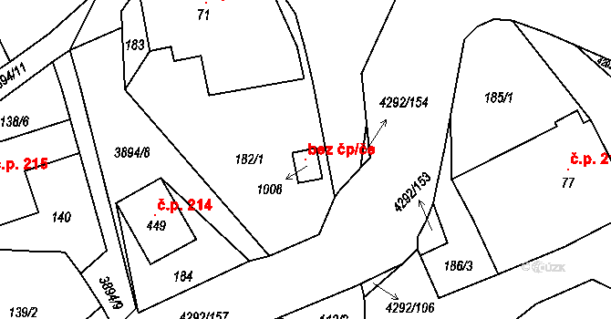Opatov 102596786 na parcele st. 1008 v KÚ Opatov v Čechách, Katastrální mapa