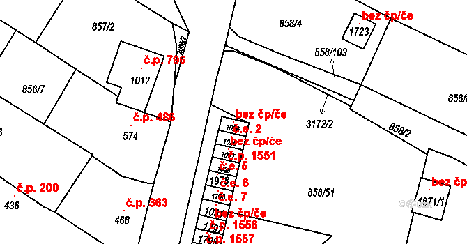 Uherské Hradiště 147315786 na parcele st. 1025 v KÚ Mařatice, Katastrální mapa