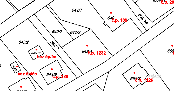 Ráj 1232, Karviná na parcele st. 642/4 v KÚ Ráj, Katastrální mapa