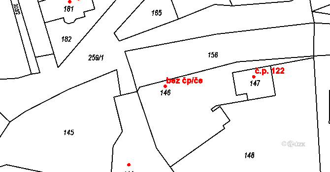 Jablůnka 39533786 na parcele st. 146 v KÚ Jablůnka, Katastrální mapa