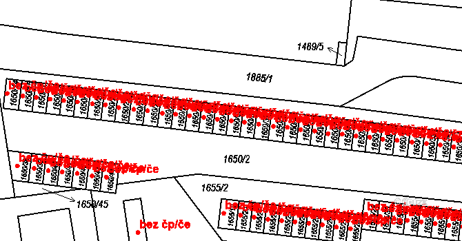 Plzeň 40087786 na parcele st. 1650/30 v KÚ Černice, Katastrální mapa