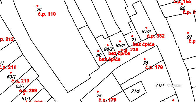 Broumov 46429786 na parcele st. 80 v KÚ Broumov, Katastrální mapa