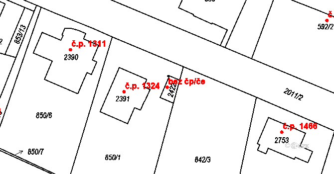 Třebechovice pod Orebem 48524786 na parcele st. 2422 v KÚ Třebechovice pod Orebem, Katastrální mapa