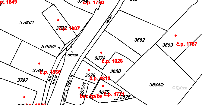 Zábřeh 1828 na parcele st. 3679 v KÚ Zábřeh na Moravě, Katastrální mapa