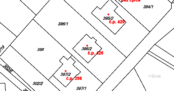 Krmelín 426 na parcele st. 396/2 v KÚ Krmelín, Katastrální mapa