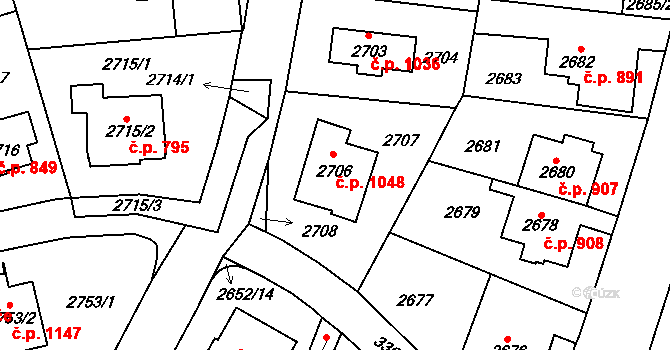 Michle 1048, Praha na parcele st. 2706 v KÚ Michle, Katastrální mapa