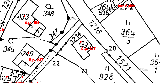 Jeřmanice 157 na parcele st. 392 v KÚ Jeřmanice, Katastrální mapa