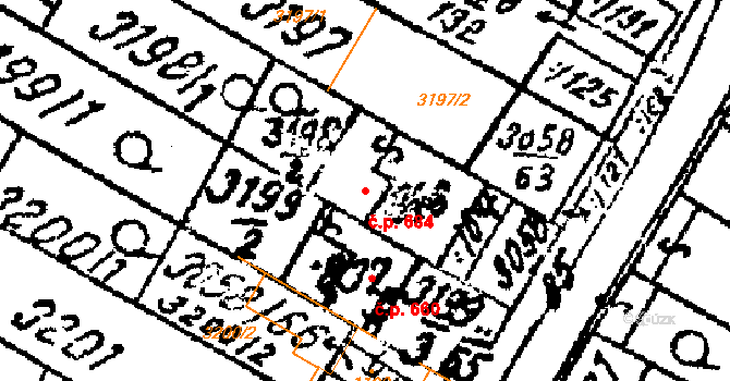 Tvrdonice 684 na parcele st. 946 v KÚ Tvrdonice, Katastrální mapa