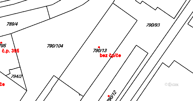 Svatobořice-Mistřín 38737787 na parcele st. 790/13 v KÚ Svatobořice, Katastrální mapa