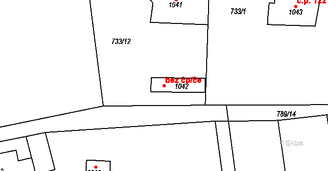 Úpice 39061787 na parcele st. 1042 v KÚ Úpice, Katastrální mapa