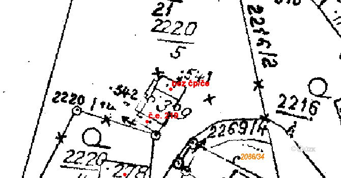 Luleč 39715787 na parcele st. 541 v KÚ Luleč, Katastrální mapa