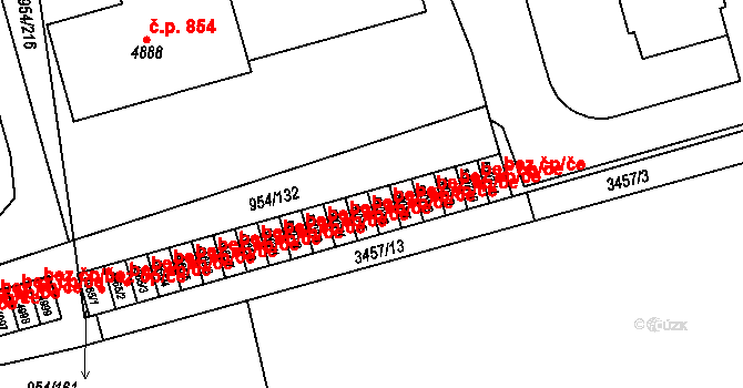 Klatovy 45211787 na parcele st. 5007/6 v KÚ Klatovy, Katastrální mapa
