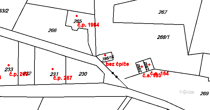 Děčín 47271787 na parcele st. 786/19 v KÚ Prostřední Žleb, Katastrální mapa
