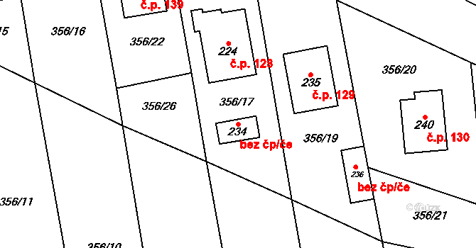 Znojmo 47462787 na parcele st. 234 v KÚ Mramotice, Katastrální mapa