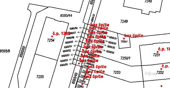 Plzeň 47520787 na parcele st. 8595/28 v KÚ Plzeň, Katastrální mapa
