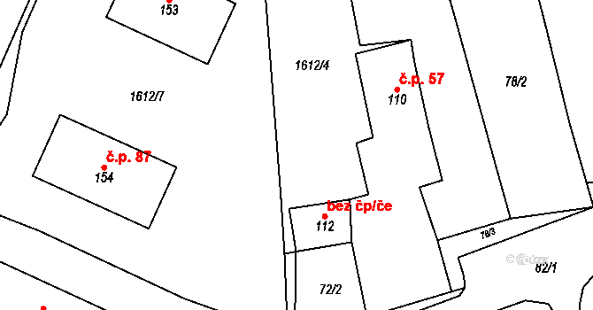Tisová 38317788 na parcele st. 112 v KÚ Tisová u Tachova, Katastrální mapa
