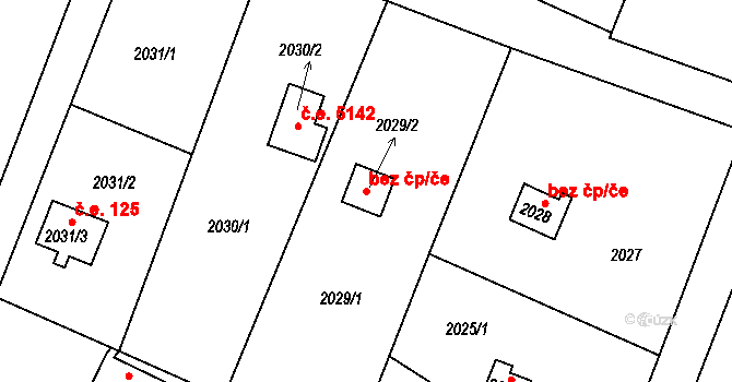 Lovosice 41545788 na parcele st. 2029/2 v KÚ Lovosice, Katastrální mapa