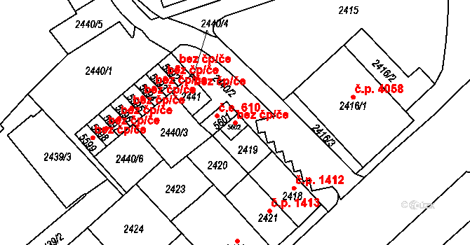 Chomutov 41852788 na parcele st. 5602 v KÚ Chomutov I, Katastrální mapa