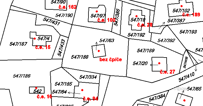 Frymburk 44172788 na parcele st. 547/63 v KÚ Frymburk, Katastrální mapa