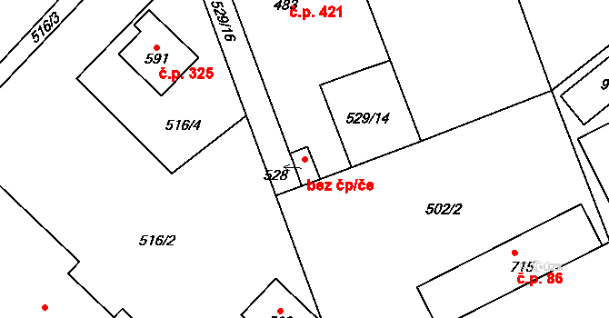Sobotka 45989788 na parcele st. 528 v KÚ Sobotka, Katastrální mapa