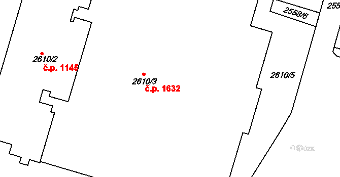 Předměstí 1632, Moravská Třebová na parcele st. 2610/3 v KÚ Moravská Třebová, Katastrální mapa