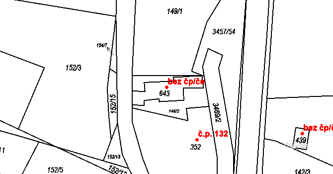 Lačnov 93826788 na parcele st. 643 v KÚ Lačnov, Katastrální mapa