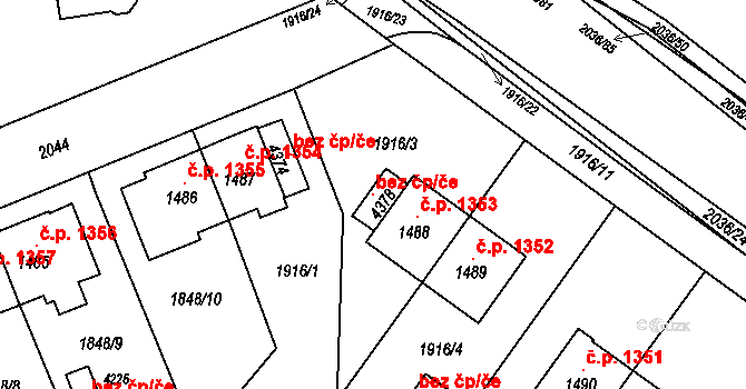 Náchod 98293788 na parcele st. 4378 v KÚ Náchod, Katastrální mapa