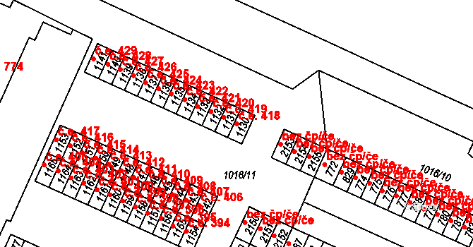 Úšovice 418, Mariánské Lázně na parcele st. 1130 v KÚ Úšovice, Katastrální mapa