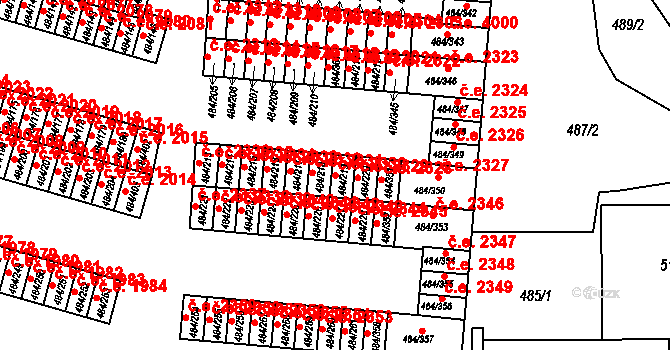 Havířov 42068789 na parcele st. 484/219 v KÚ Bludovice, Katastrální mapa