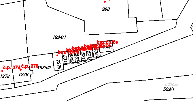 Třebíč 42734789 na parcele st. 6344 v KÚ Třebíč, Katastrální mapa
