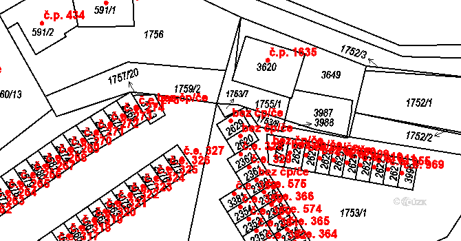Hlinsko 43677789 na parcele st. 2629 v KÚ Hlinsko v Čechách, Katastrální mapa