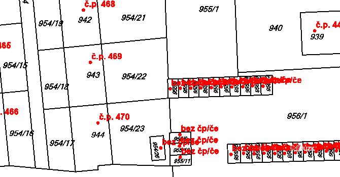 Liberec 46993789 na parcele st. 955/8 v KÚ Horní Růžodol, Katastrální mapa