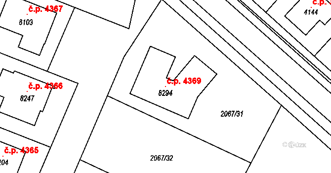 Havlíčkův Brod 4369 na parcele st. 8294 v KÚ Havlíčkův Brod, Katastrální mapa