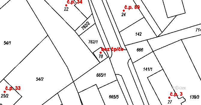 Rychnov nad Kněžnou 38507790 na parcele st. 78 v KÚ Roveň u Rychnova nad Kněžnou, Katastrální mapa