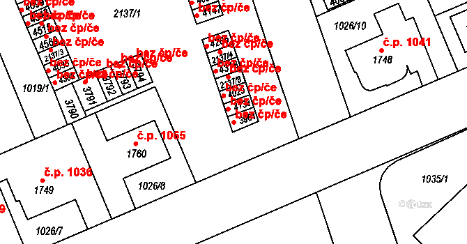 Hradec Králové 40271790 na parcele st. 3961 v KÚ Pražské Předměstí, Katastrální mapa