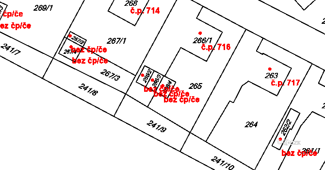 Třeboň 40977790 na parcele st. 266/4 v KÚ Třeboň, Katastrální mapa