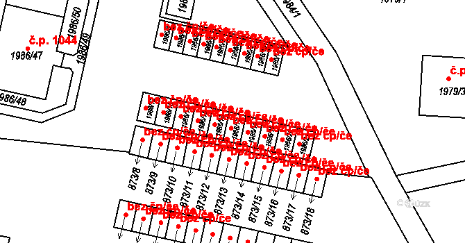 Nýřany 45745790 na parcele st. 1986/17 v KÚ Nýřany, Katastrální mapa