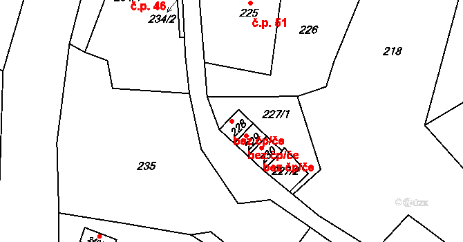 Rýmařov 46335790 na parcele st. 228 v KÚ Ondřejov u Rýmařova, Katastrální mapa